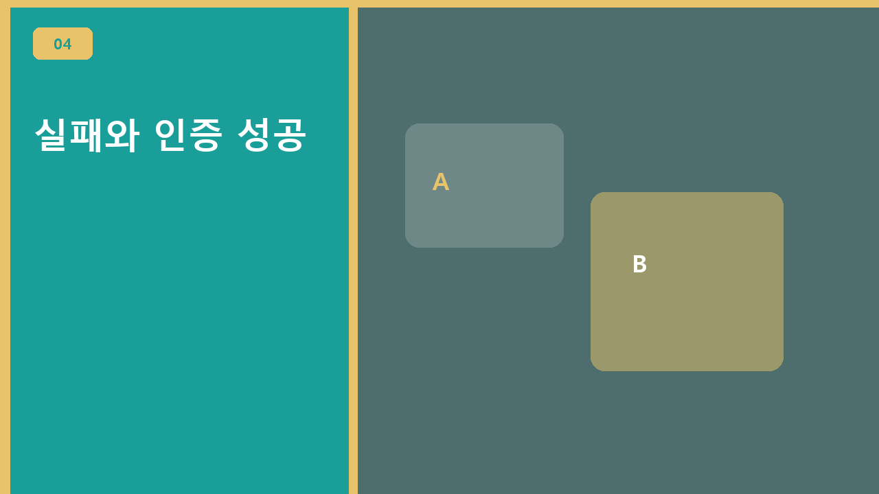 실패와 인증 성공